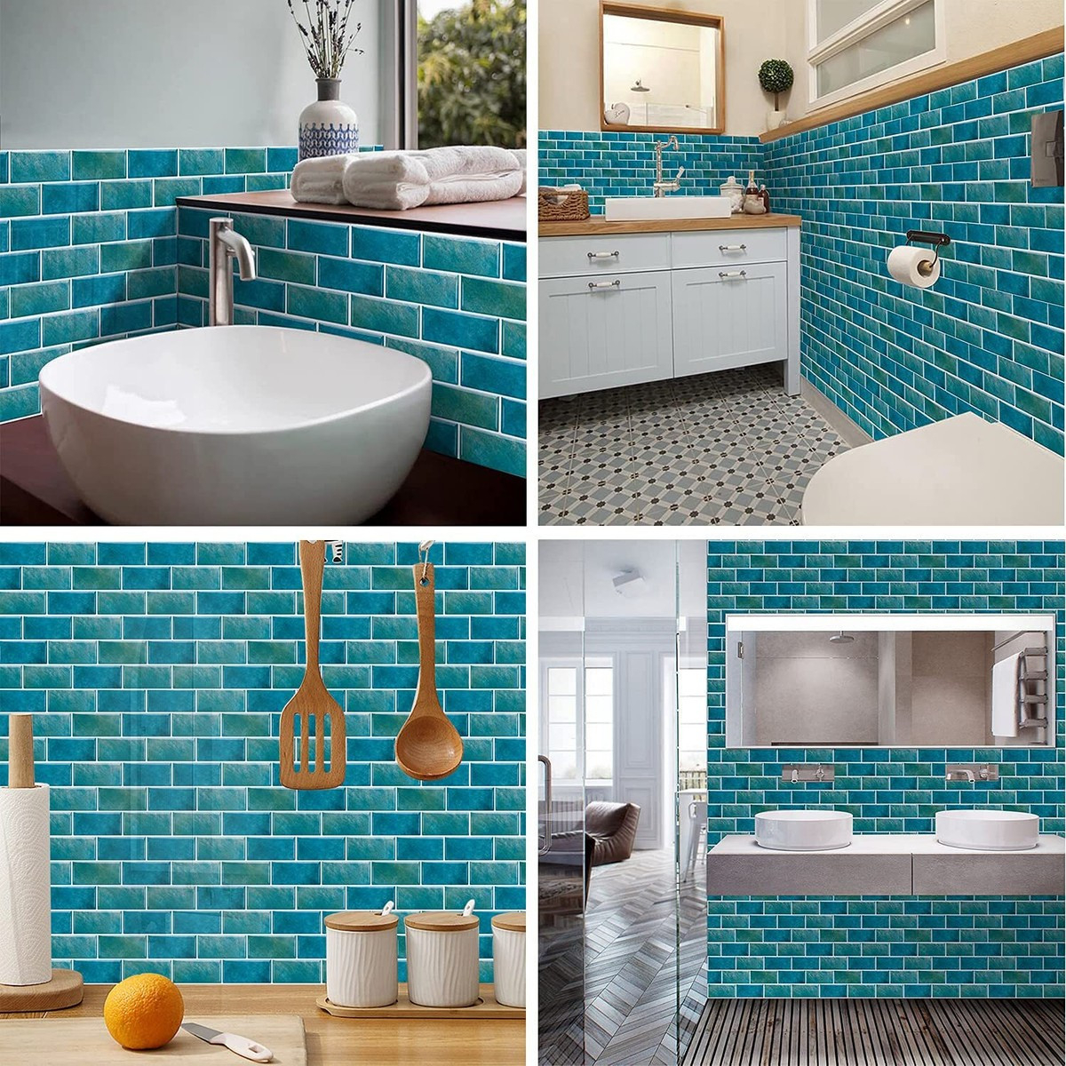 3D Klebefliesen 12 Stück Fliesenaufkleber Für Bad Und Küche inside Badezimmer Klebefliesen