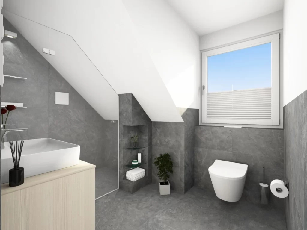 Bad Mit Dachschräge - Schramm Badumbau München for Badezimmer Mit Schräge