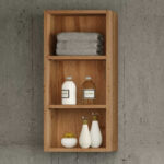 Bad Regal In Wildeiche Holznachbildung Mit Drei Fächern – Tofias Within Kleines Badezimmer Regal