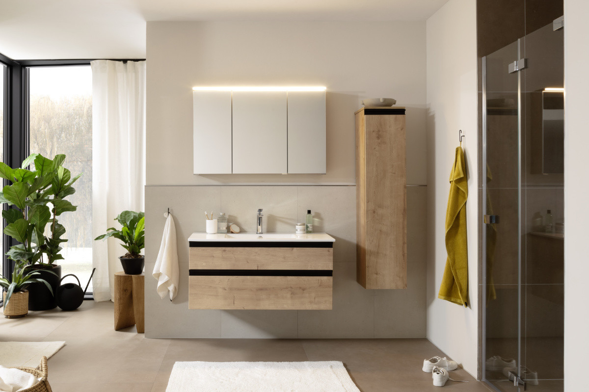 Bad Zum Wohlfühlen in Badezimmer Braun Creme