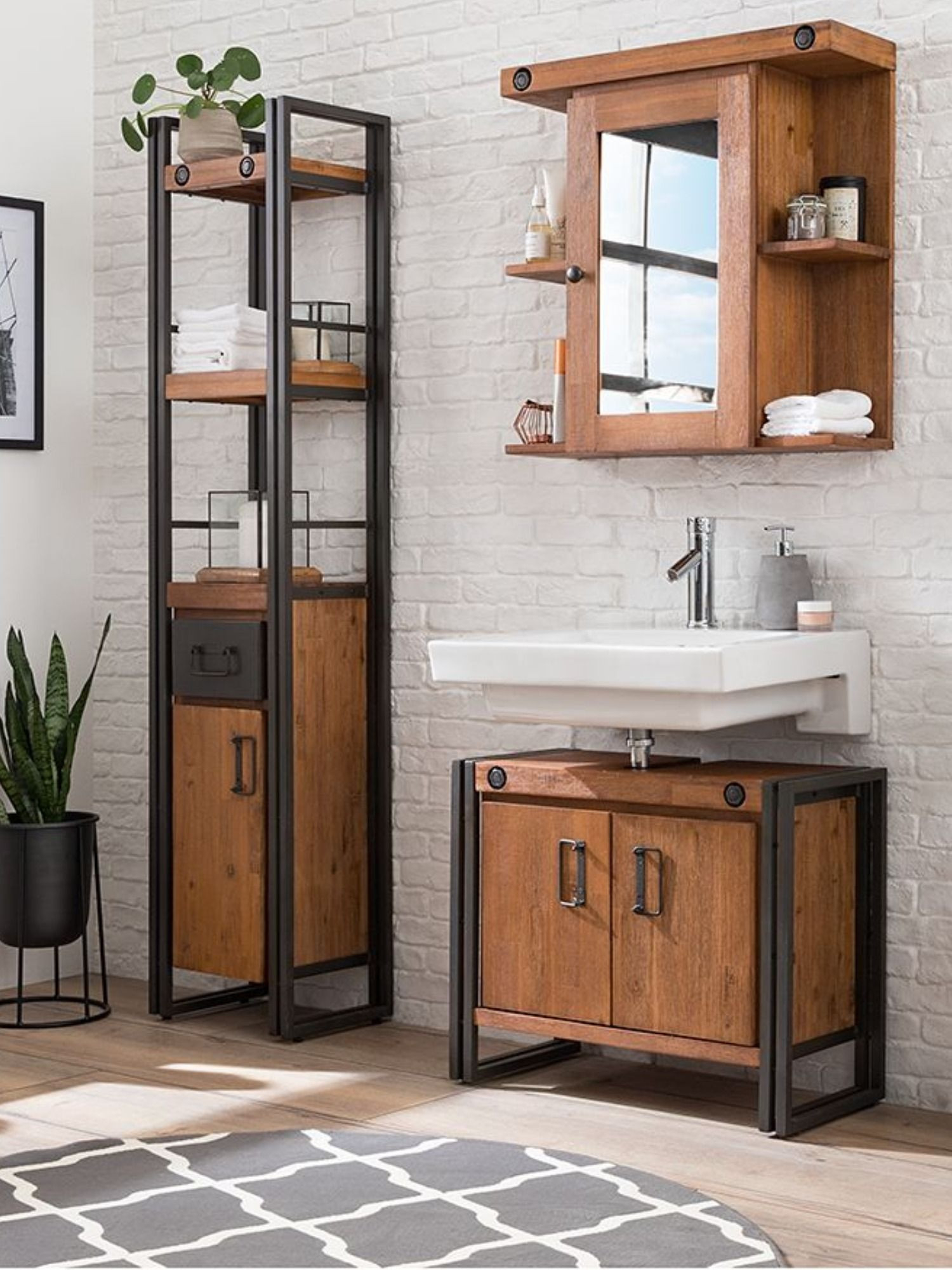 Badezimmer-Möbel Im Industrial Look pertaining to Badezimmer Möbel Industrial