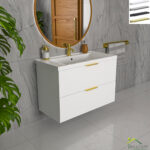 Badmöbel Set Waschbecken + Unterschrank 70 Cm Frame Waschtisch With Badezimmer Unterschrank Mit Waschbecken