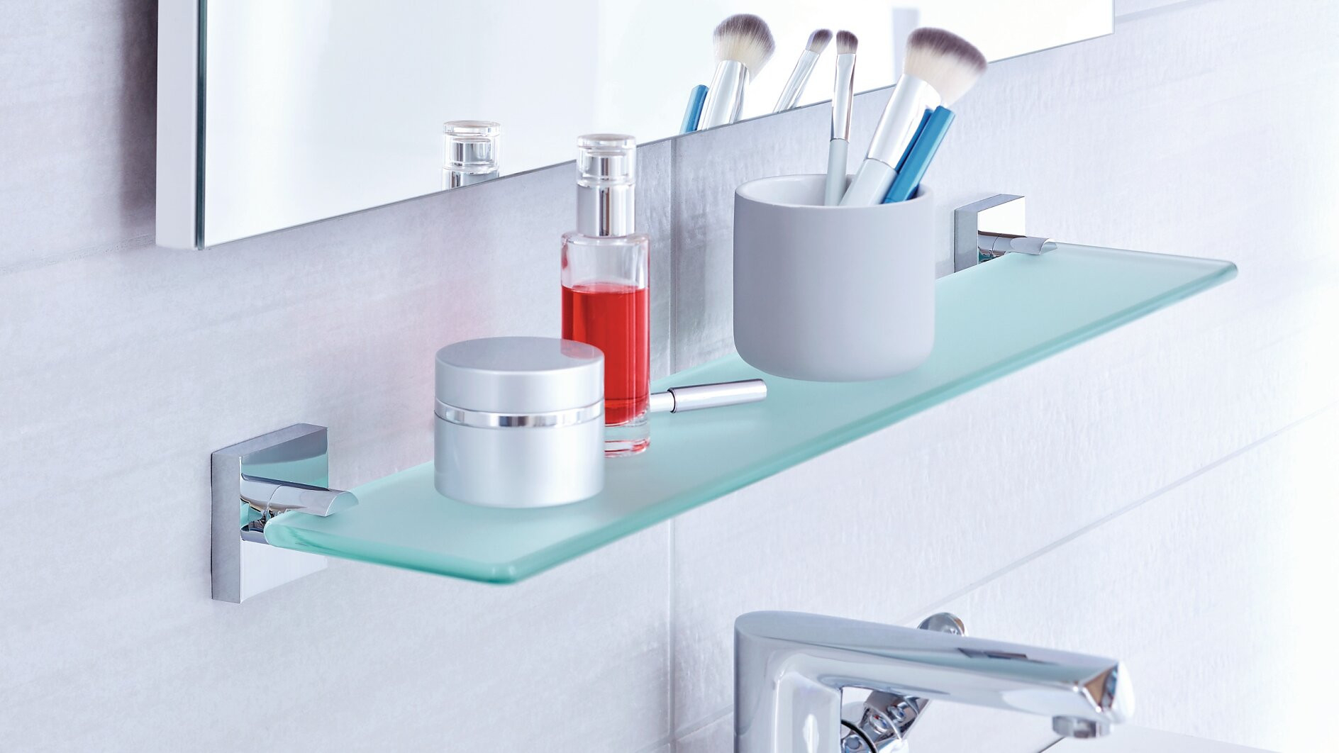 Badregal Und -Ablage Ohne Bohren Zum Kleben Für Dein Bad with regard to Badezimmer Ablage