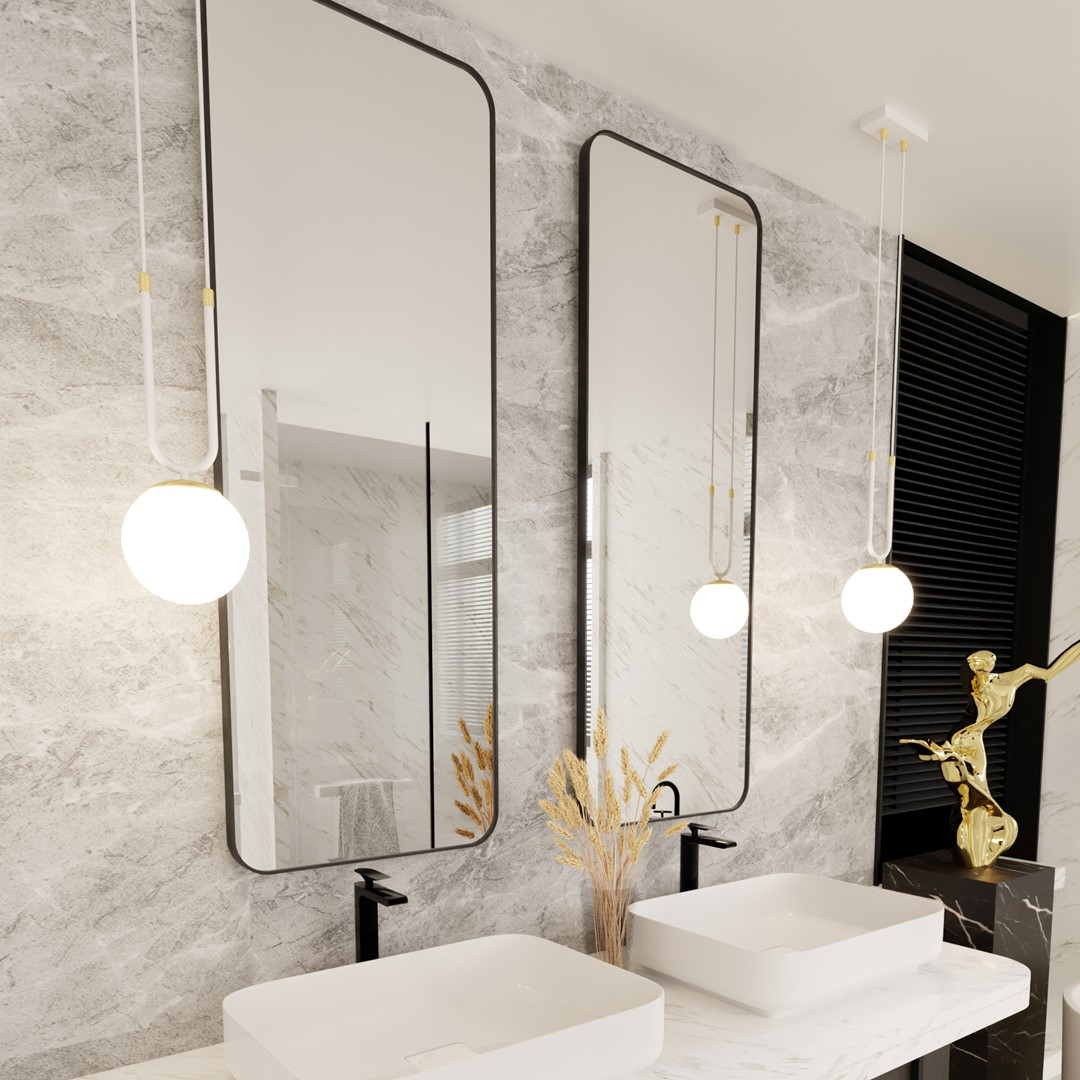 Bioledex Z310-880 Tonsern E14 Pendelleuchte Weiß/Gold Made In Europe with regard to Hängeleuchte Badezimmer