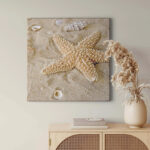 Bricoflor Maritimes Bild Mit Seestern Leinwand Bild Mit Strand Und For Wandbild Badezimmer