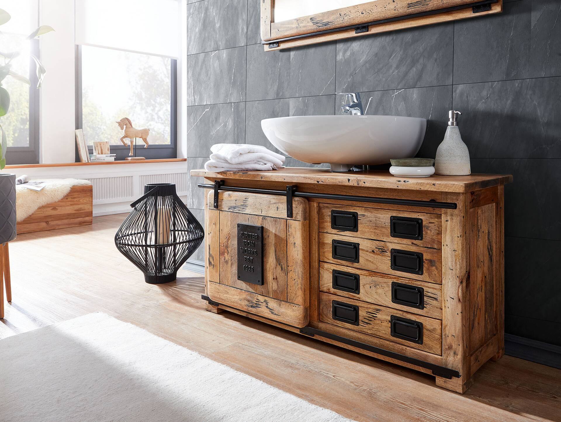 Bristol Waschbeckenunterschrank Ii, Material Massivholz, Mango regarding Badezimmer Waschbeckenunterschrank