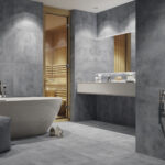 Dunkelgraue Fliesen In Betonoptik | Luna | 60X60 Intended For Fliesen Badezimmer Grau