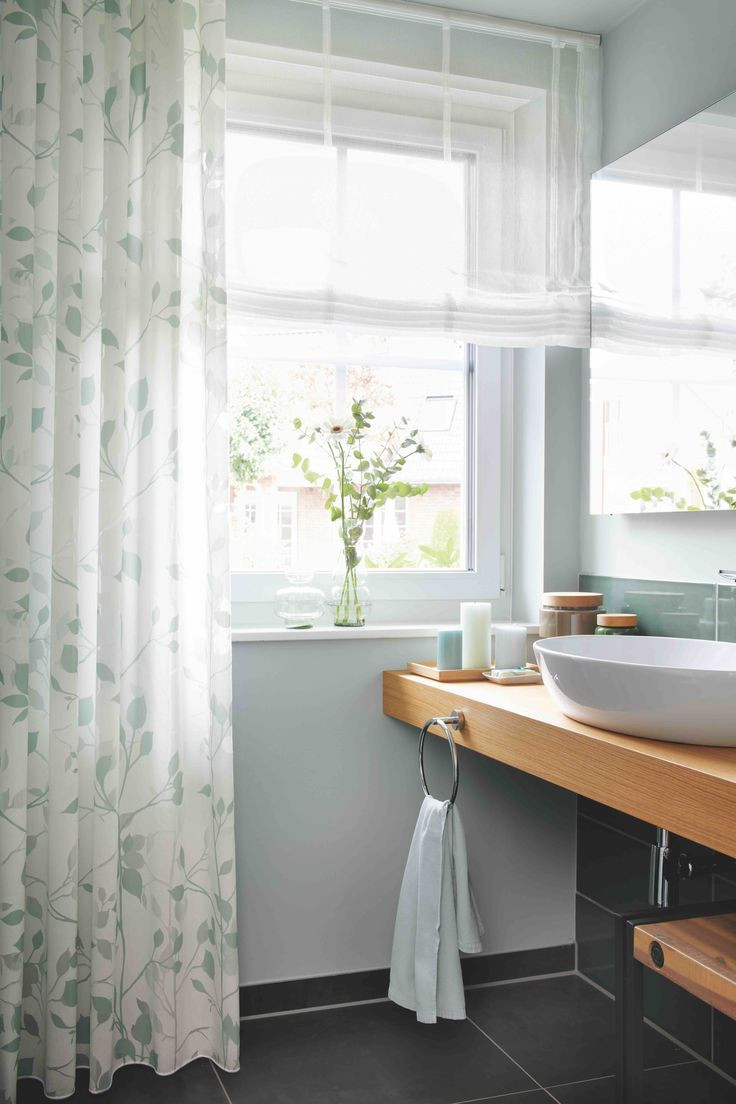 Fensterdeko Im Bad for Bad Gardinen Badezimmer Modern