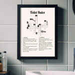 Gäste Wc Rätsel – Etsy.de Throughout Badezimmer Einrichtung Kreuzworträtsel 7 Buchstaben