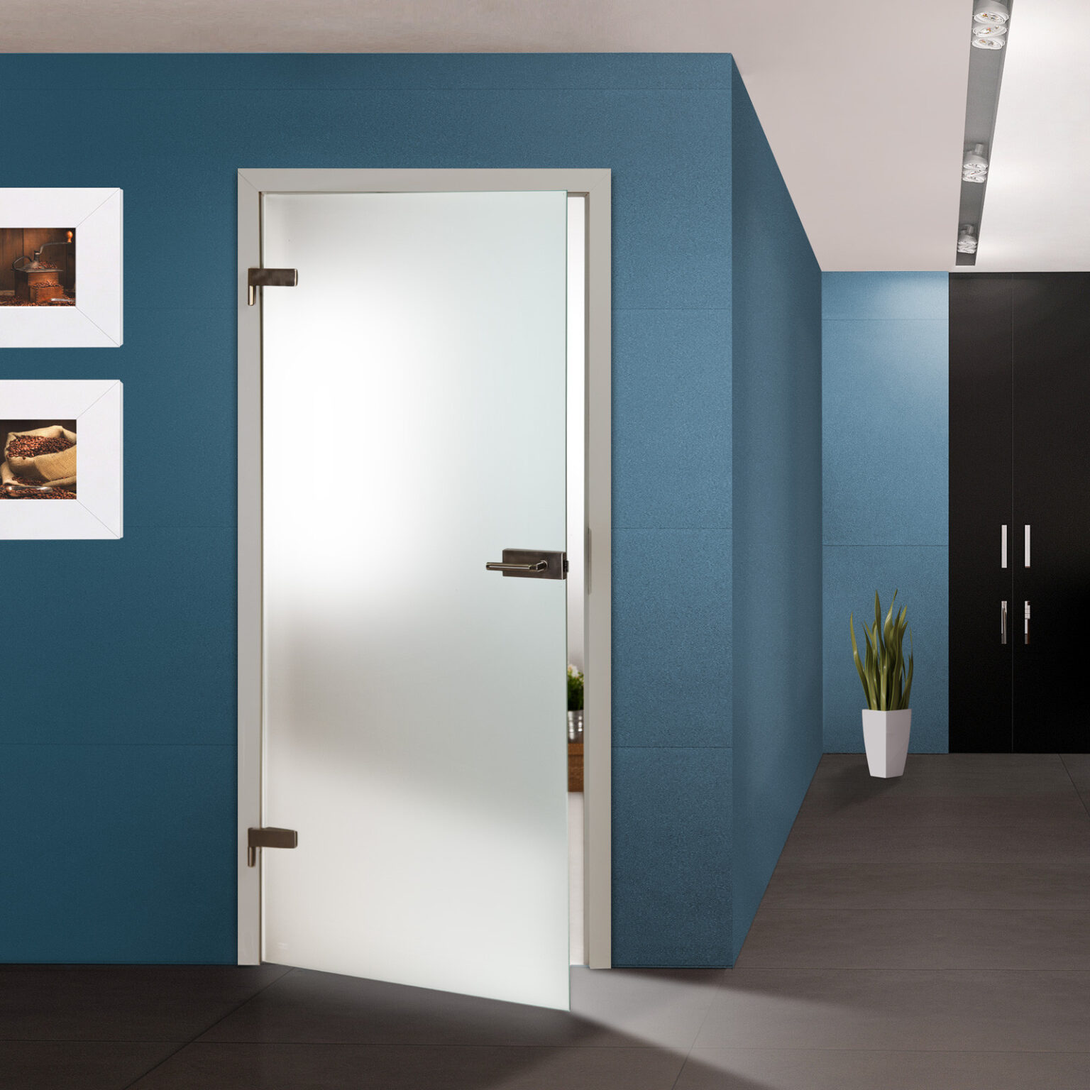 Glastür 135-1-S "Full-Screen" for Badezimmer Glastür