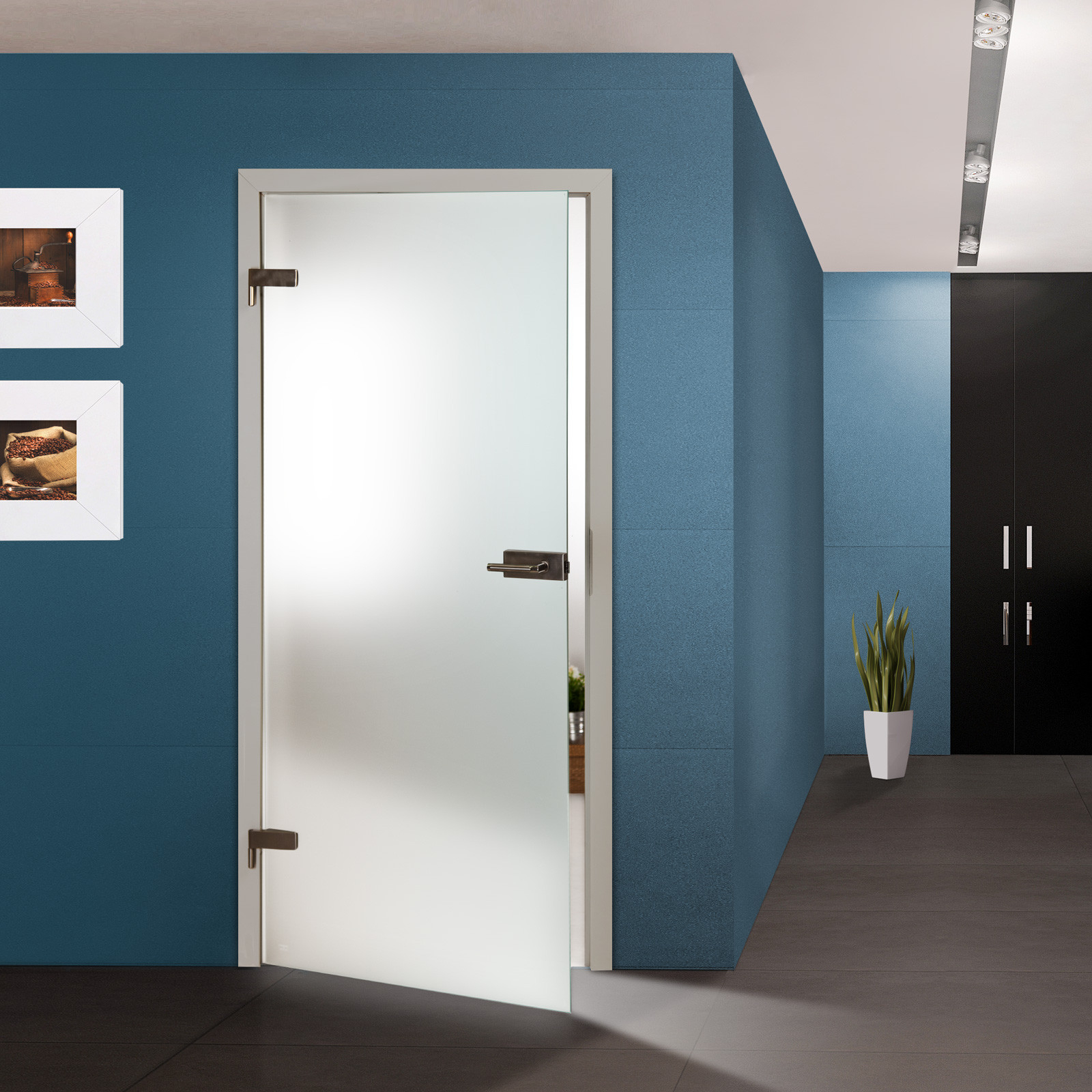 Glastür 135-1-S "Full-Screen" for Badezimmer Glastür