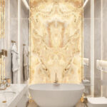 If I Ever Make It Big, A Wall Of Gold Luster Would Be A Necessity intended for Badezimmer Gold