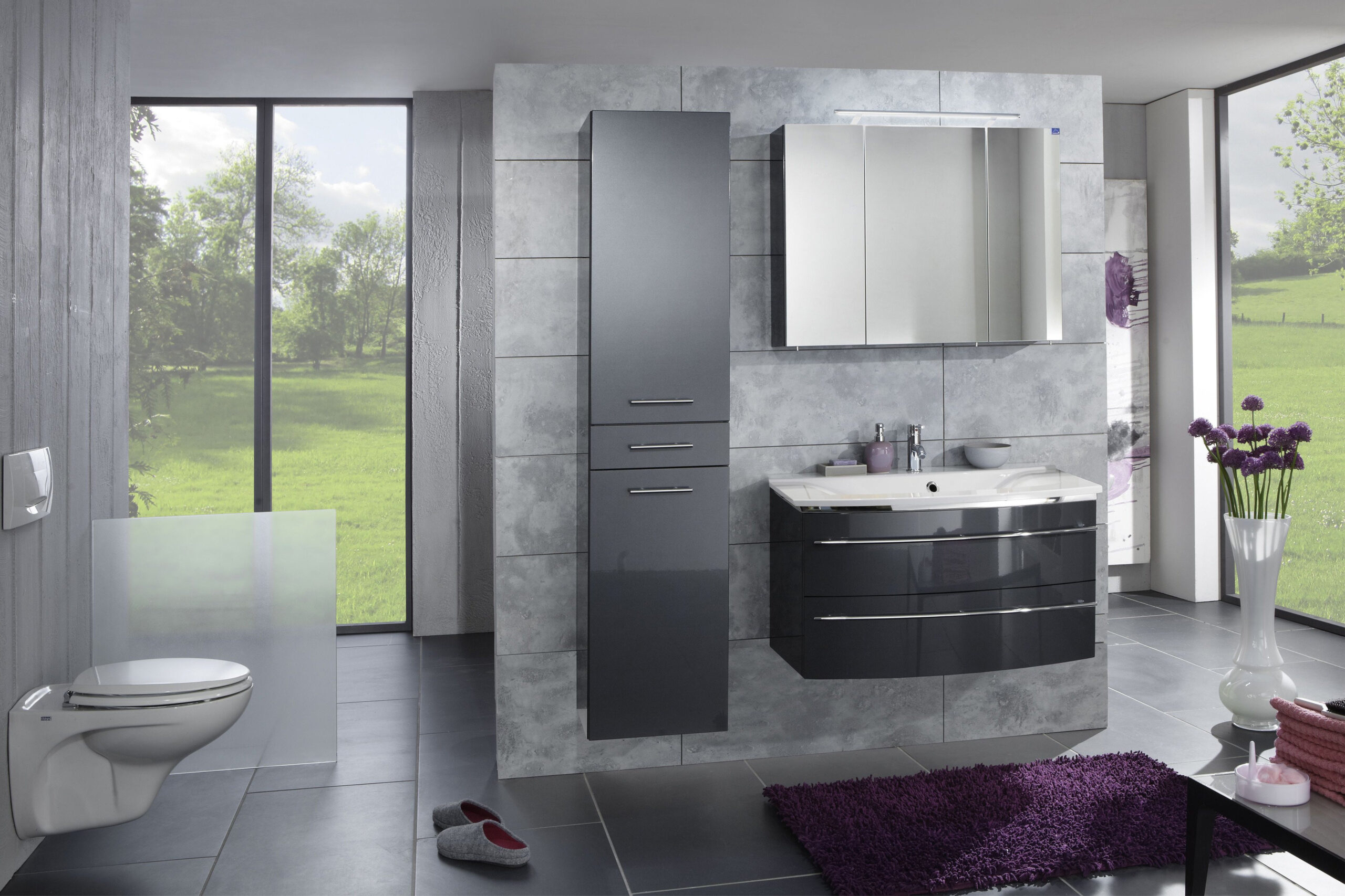 Marlin Badezimmer 3040 Anthrazit/ Silber | Möbel Letz - Ihr Online pertaining to Badezimmer Anthrazit