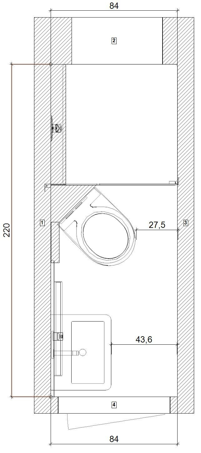 Minibad 2 Qm Badsanierung In Hamburg - Bäder Seelig inside Kleines Badezimmer Grundriss