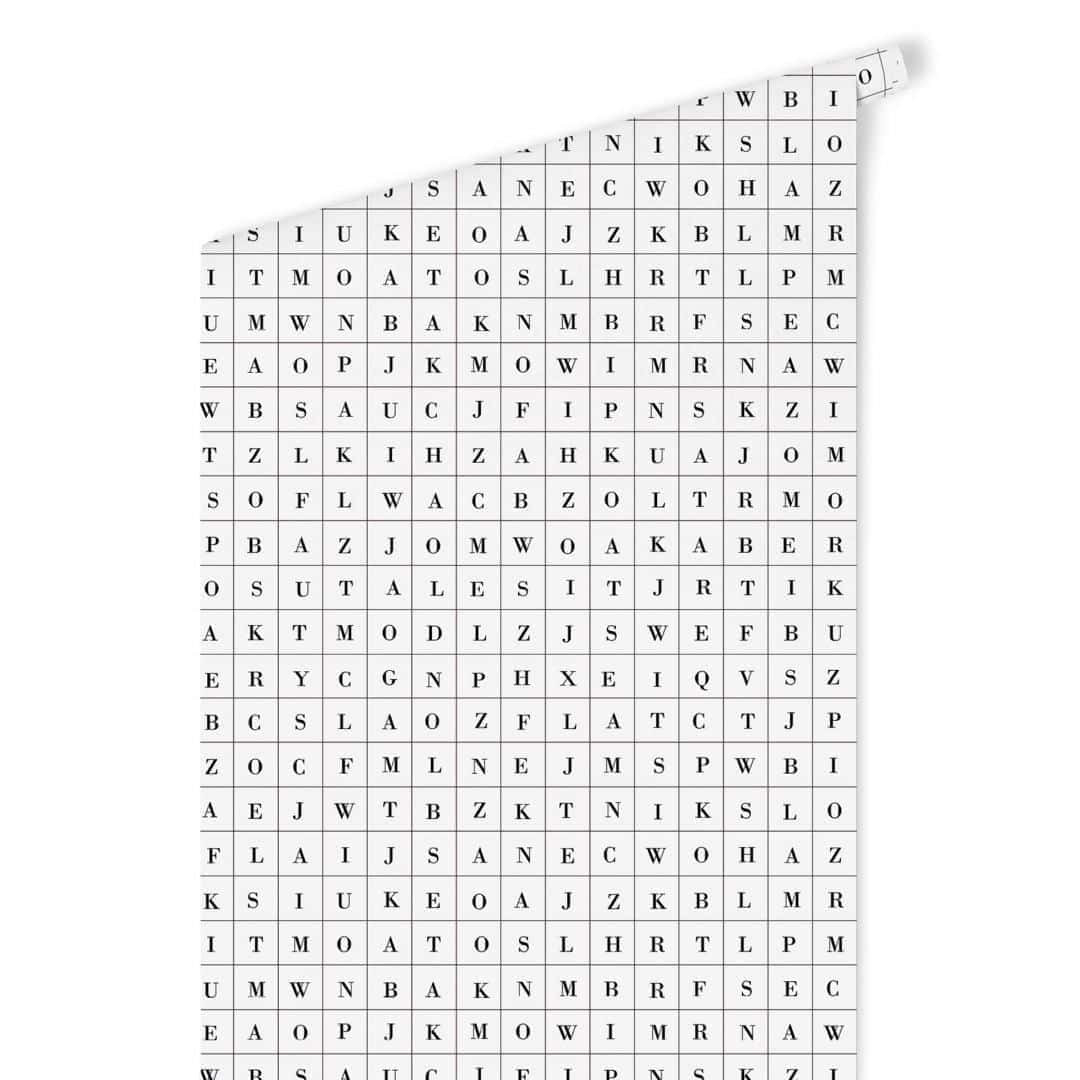 Mustertapete Wörterrätsel | Wall-Art.de with Badezimmer Einrichtung Kreuzworträtsel 7 Buchstaben
