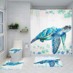 Ounona 3 Teiliges Badezimmer Teppich Set Maritim Anker Vorleger With Badezimmer Vorleger Set