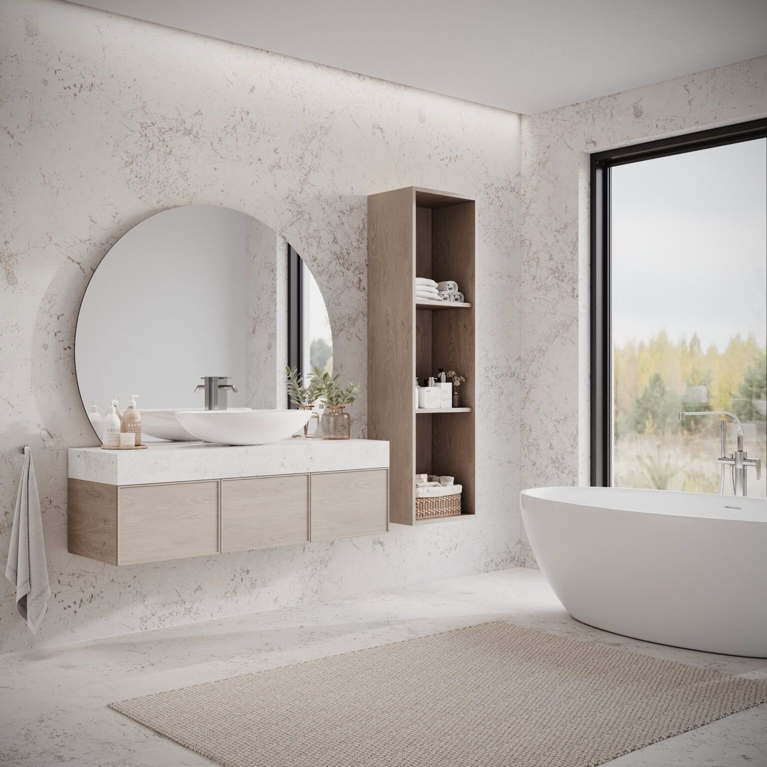 Spiegel Rund Mit Schnittkante | Spiegelando with regard to Runder Spiegel Badezimmer