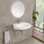 Standard-Waschbecken 60 Cm Rund Weiß Kaufen Bei Obi intended for Waschbecken Badezimmer