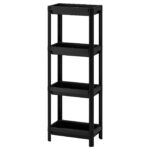 Vesken Regal, Schwarz, 37X23X101 Cm – Ikea Deutschland Intended For Badezimmer Regal Schmal Ikea