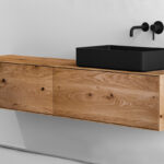 Waschbeckenunterschrank Eiche 2 Schubladen [One Bath] Within Badezimmer Unterschrank Schubladen