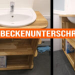 Waschbeckenunterschrank Fürs Bad // Selbst Gebaut, Aus Eiche Und Upcycling  Holz in Badezimmer Unterschrank Selber Bauen